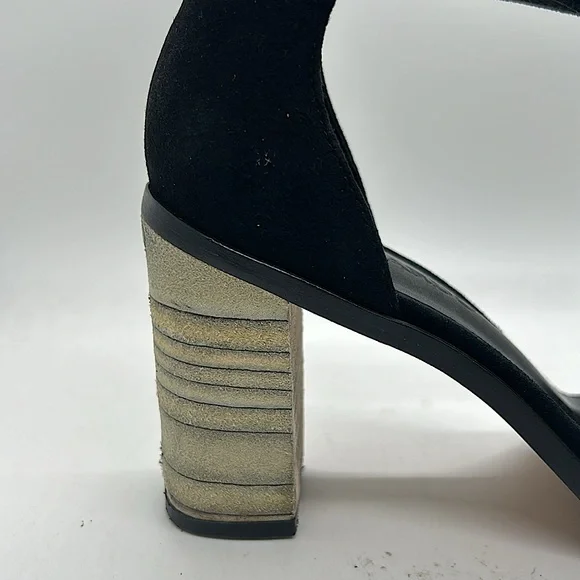 Bernardo Stylish Hayden Black Suede Ankle Strap Block Heel Shoes *Size 6.5* 🌺🌺 - Picture 5 of 7